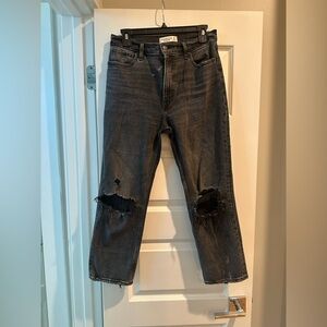 Abercrombie & Fitch Denim size 28 black denim w holes